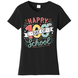 Happy 100th Day Of School 100 Days Of School Teacher Student Women's T-Shirt