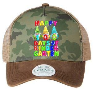 Happy 100th Day Of School Kindergarten Gnome Teacher Gift Legacy Tie Dye Trucker Hat