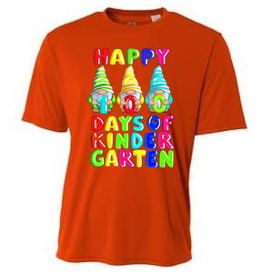 Happy 100th Day Of School Kindergarten Gnome Teacher Gift Cooling Performance Crew T-Shirt