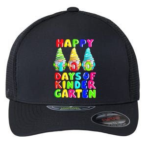 Happy 100th Day Of School Kindergarten Gnome Teacher Gift Flexfit Unipanel Trucker Cap