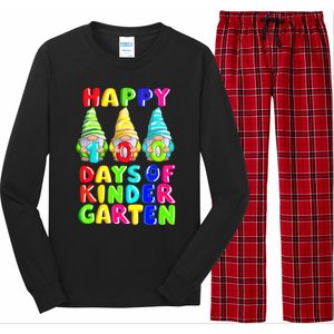 Happy 100th Day Of School Kindergarten Gnome Teacher Gift Long Sleeve Pajama Set