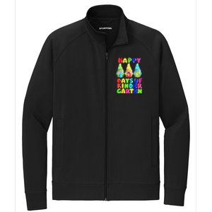 Happy 100th Day Of School Kindergarten Gnome Teacher Gift Stretch Full-Zip Cadet Jacket