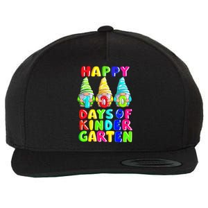 Happy 100th Day Of School Kindergarten Gnome Teacher Gift Wool Snapback Cap