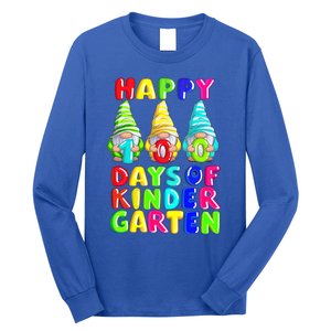 Happy 100th Day Of School Kindergarten Gnome Teacher Gift Long Sleeve Shirt