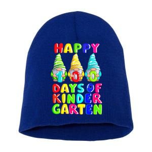 Happy 100th Day Of School Kindergarten Gnome Teacher Gift Short Acrylic Beanie