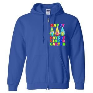 Happy 100th Day Of School Kindergarten Gnome Teacher Gift Full Zip Hoodie