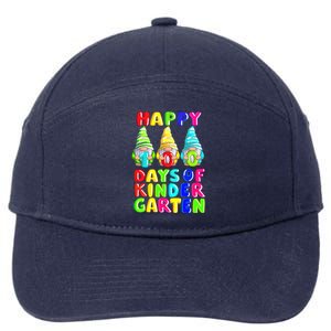 Happy 100th Day Of School Kindergarten Gnome Teacher Gift 7-Panel Snapback Hat