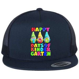 Happy 100th Day Of School Kindergarten Gnome Teacher Gift Flat Bill Trucker Hat