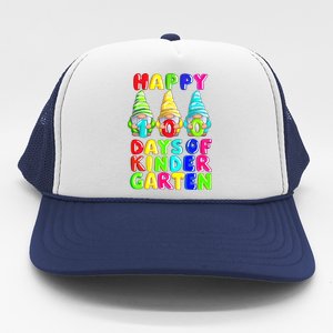 Happy 100th Day Of School Kindergarten Gnome Teacher Gift Trucker Hat