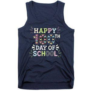 Happy 100th Day Of School Tie Dye Rainbow 100 Days Smarter Tank Top