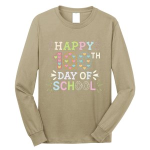 Happy 100th Day Of School Tie Dye Rainbow 100 Days Smarter Long Sleeve Shirt