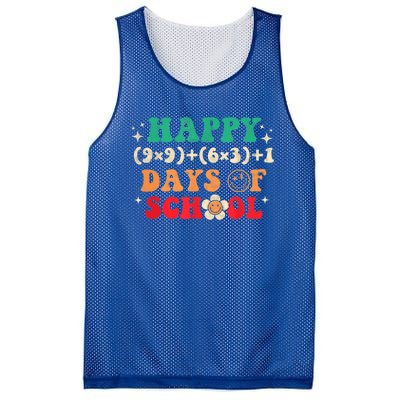 Happy 100 Days Of School 100 Day Smarter Groovy Meaningful Gift Mesh Reversible Basketball Jersey Tank