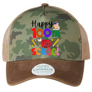 Happy 100th Day Of School Teachers Students Legacy Tie Dye Trucker Hat