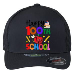 Happy 100th Day Of School Teachers Students Flexfit Unipanel Trucker Cap