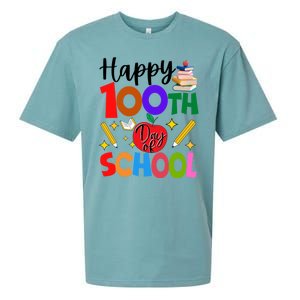 Happy 100th Day Of School Teachers Students Sueded Cloud Jersey T-Shirt