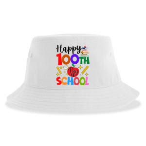 Happy 100th Day Of School Teachers Students Sustainable Bucket Hat