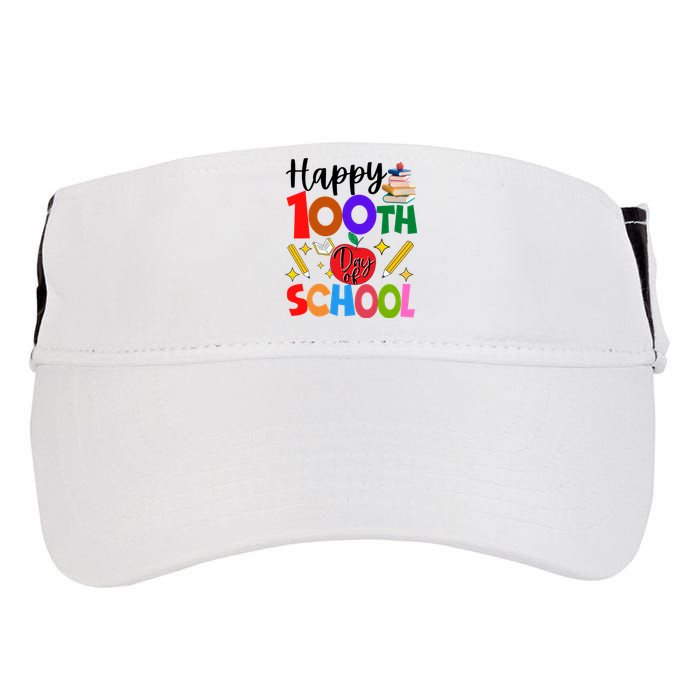 Happy 100th Day Of School Teachers Students Adult Drive Performance Visor