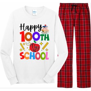 Happy 100th Day Of School Teachers Students Long Sleeve Pajama Set