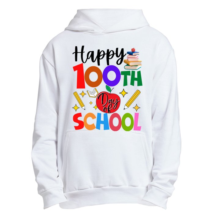 Happy 100th Day Of School Teachers Students Urban Pullover Hoodie