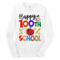 Happy 100th Day Of School Teachers Students Tall Long Sleeve T-Shirt