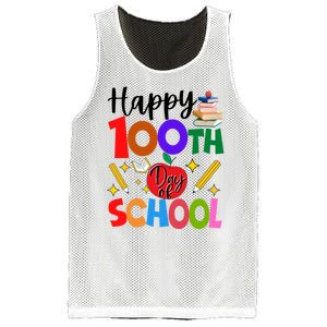 Happy 100th Day Of School Teachers Students Mesh Reversible Basketball Jersey Tank