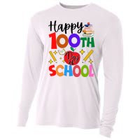 Happy 100th Day Of School Teachers Students Cooling Performance Long Sleeve Crew