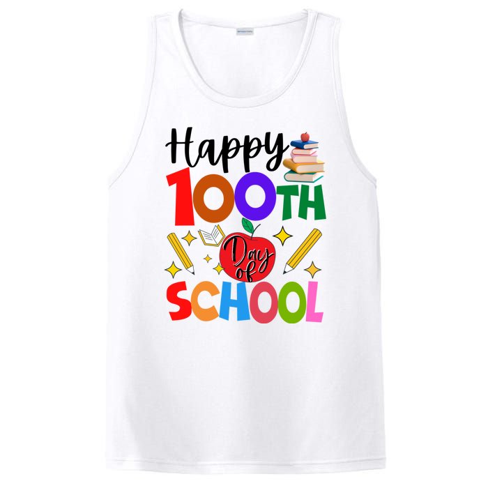 Happy 100th Day Of School Teachers Students PosiCharge Competitor Tank