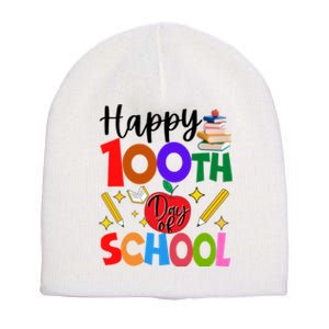 Happy 100th Day Of School Teachers Students Short Acrylic Beanie