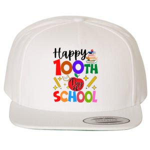 Happy 100th Day Of School Teachers Students Wool Snapback Cap