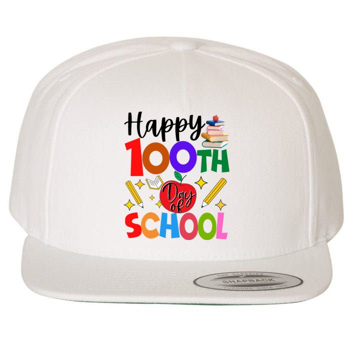 Happy 100th Day Of School Teachers Students Wool Snapback Cap