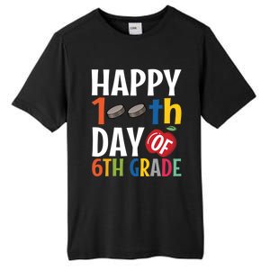 Happy 100Th Day Of 6Th Grade Hockey School Teacher Student Gift Tall Fusion ChromaSoft Performance T-Shirt