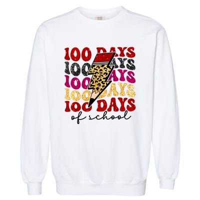 Happy 100 Days Of School Faux Garment-Dyed Sweatshirt