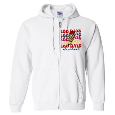 Happy 100 Days Of School Faux Full Zip Hoodie