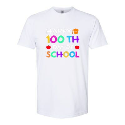 Happy 100th Day Of School For Teacher Or Child Softstyle® CVC T-Shirt