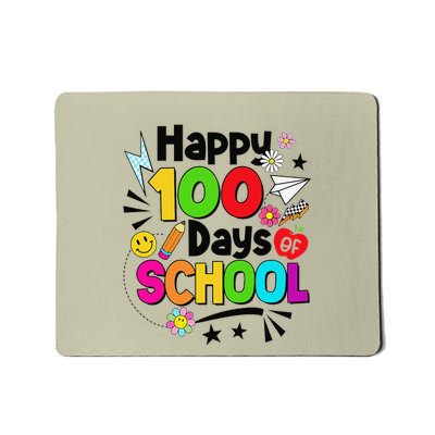 Happy 100th Day Of School Teachers Child Happy 100 Days Mousepad