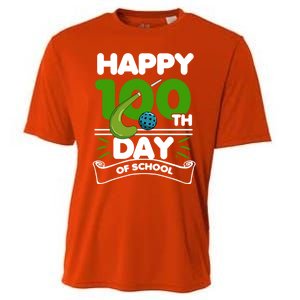 Happy 100Th Day Of School Field Hockey Player Sports Meaningful Gift Cooling Performance Crew T-Shirt