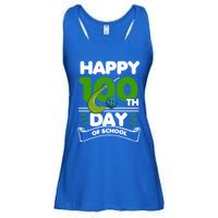 Happy 100Th Day Of School Field Hockey Player Sports Meaningful Gift Ladies Essential Flowy Tank