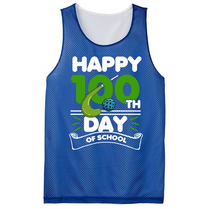 Happy 100Th Day Of School Field Hockey Player Sports Meaningful Gift Mesh Reversible Basketball Jersey Tank