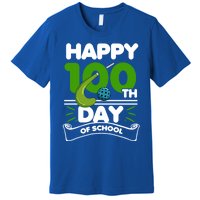 Happy 100Th Day Of School Field Hockey Player Sports Meaningful Gift Premium T-Shirt