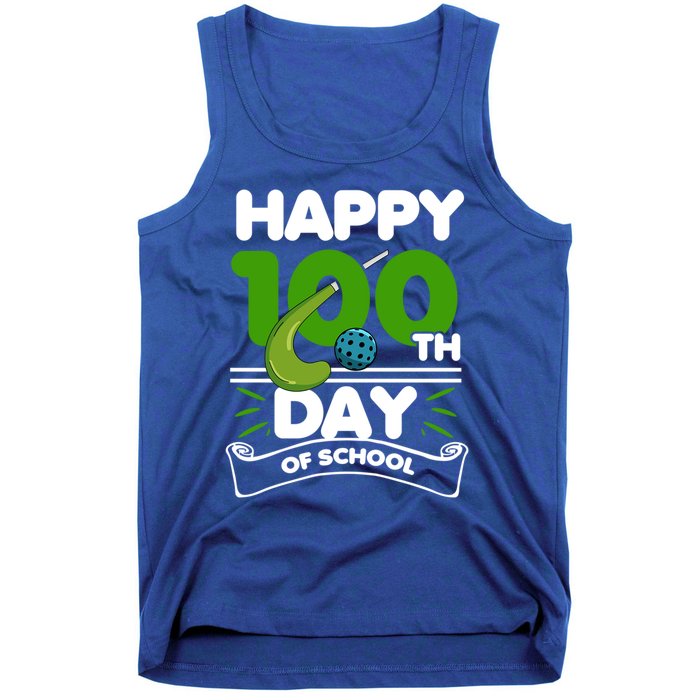 Happy 100Th Day Of School Field Hockey Player Sports Meaningful Gift Tank Top