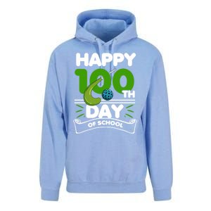 Happy 100Th Day Of School Field Hockey Player Sports Meaningful Gift Unisex Surf Hoodie