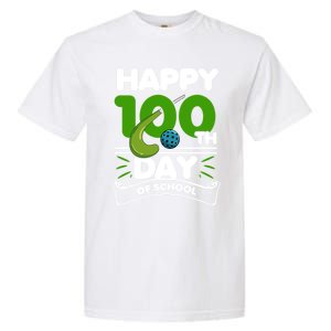 Happy 100Th Day Of School Field Hockey Player Sports Meaningful Gift Garment-Dyed Heavyweight T-Shirt