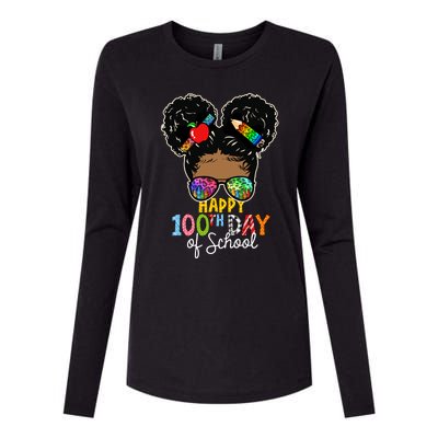 Happy 100th Day Womens Cotton Relaxed Long Sleeve T-Shirt