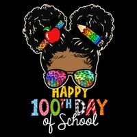 Happy 100th Day Button