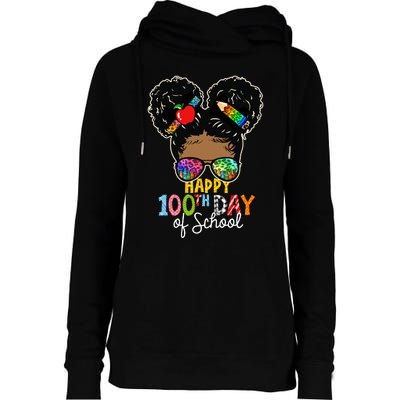 Happy 100th Day Womens Funnel Neck Pullover Hood