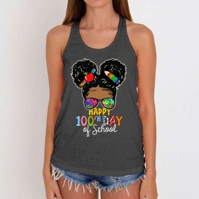 Happy 100th Day Women's Knotted Racerback Tank