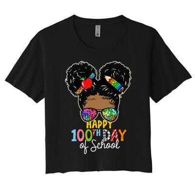 Happy 100th Day Women's Crop Top Tee