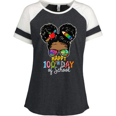 Happy 100th Day Enza Ladies Jersey Colorblock Tee