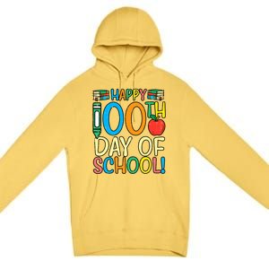 Happy 100th Day Of School 100 Days Smarter Teacher Students Great Gift Premium Pullover Hoodie