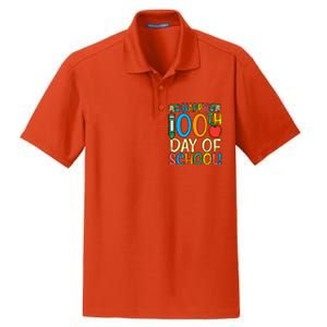 Happy 100th Day Of School 100 Days Smarter Teacher Students Great Gift Dry Zone Grid Polo